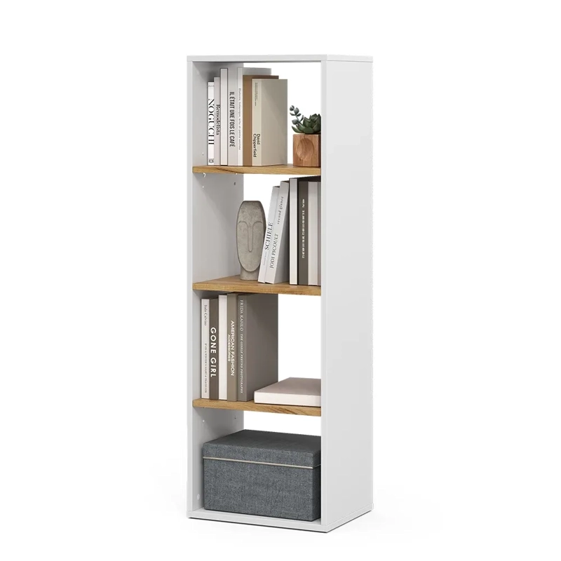 ESCRITORIO LECKO 2 PUERTAS ABATIBLES 3 ESTANTES CON LIBRERO ROBLE BLANCO - 9