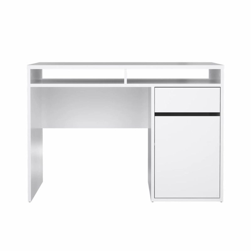 ESCRITORIO VESTO 1 PUERTA 1 CAJÓN Y 2 ESTANTES ABIERTOS BLANCO 110CM - 3