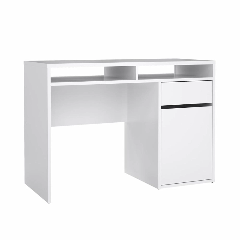 ESCRITORIO VESTO 1 PUERTA 1 CAJÓN Y 2 ESTANTES ABIERTOS BLANCO 110CM - 4