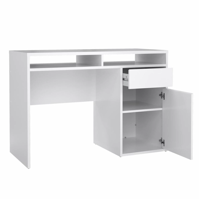 ESCRITORIO VESTO 1 PUERTA 1 CAJÓN Y 2 ESTANTES ABIERTOS BLANCO 110CM - 5