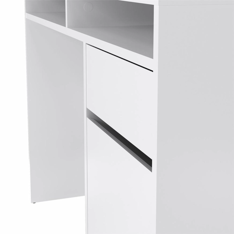 ESCRITORIO VESTO 1 PUERTA 1 CAJÓN Y 2 ESTANTES ABIERTOS BLANCO 110CM - 8