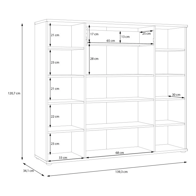 COMODA DARLEY 4 PUERTAS 1 CAJON COLOR DUNA 139CM - 7