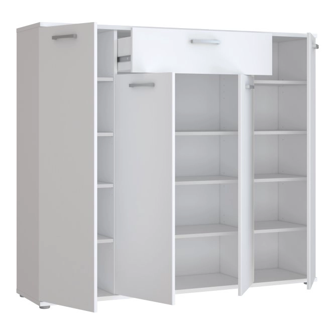 COMODA DARLEY 4 PUERTAS 1 CAJON COLOR BLANCO 139CM - 5