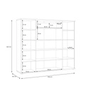 COMODA DARLEY 4 PUERTAS 1 CAJON COLOR BLANCO 139CM - 8