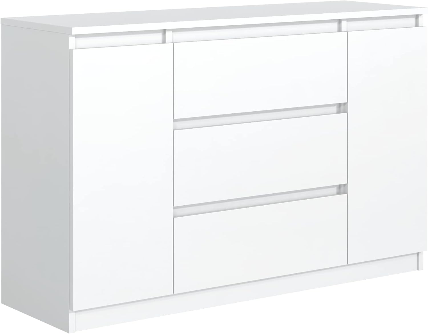 COMODA OSLO  3 CAJONES 2 PUERTAS COLOR BLANCO 120CM - 6