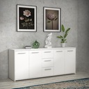 COMODA LARIEN 3 CAJONES 4 PUERTAS COLOR BLANCO 180CM - 1