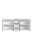 COMODA LARIEN 3 CAJONES 4 PUERTAS COLOR BLANCO 180CM - 3
