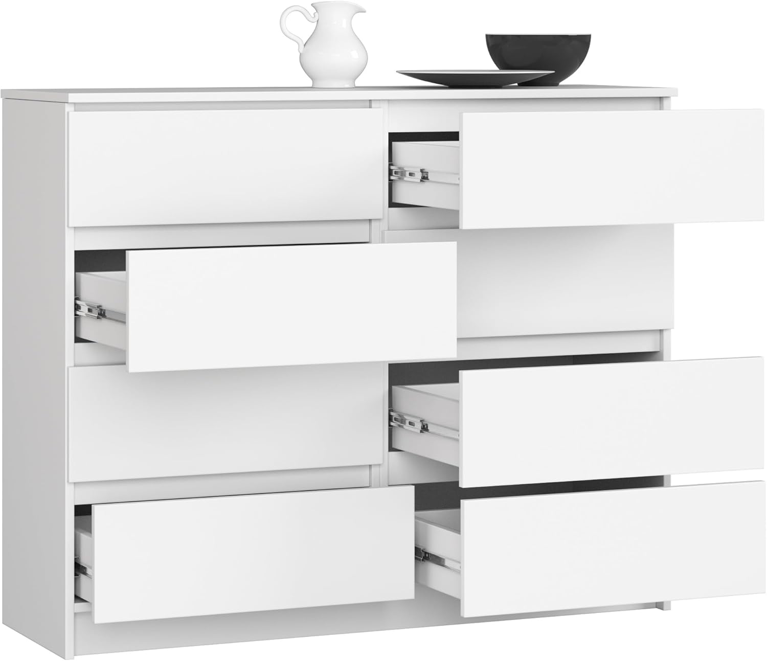 COMODA OSLO 8 CAJONES COLOR BLANCO 120CM - 3