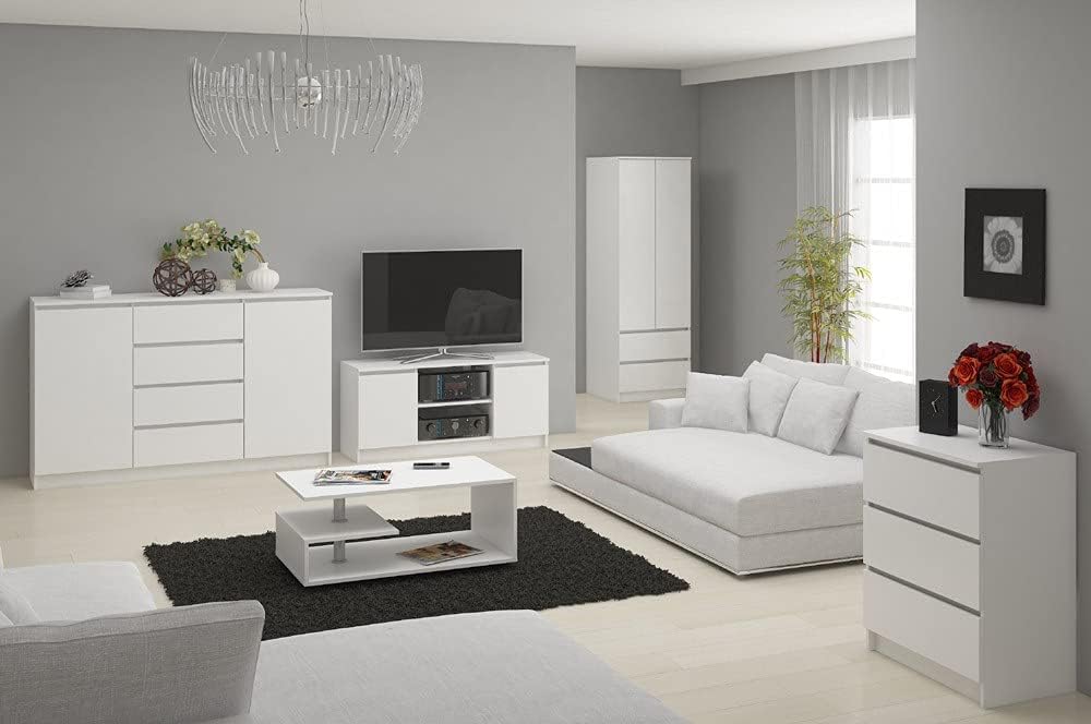 COMODA OSLO 8 CAJONES COLOR BLANCO 120CM - 5