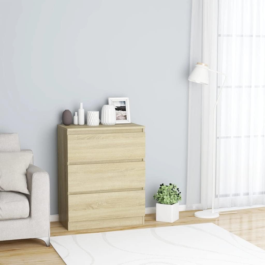 COMODA DELIA 3 CAJONES COLOR ROBLE 76CM - 1