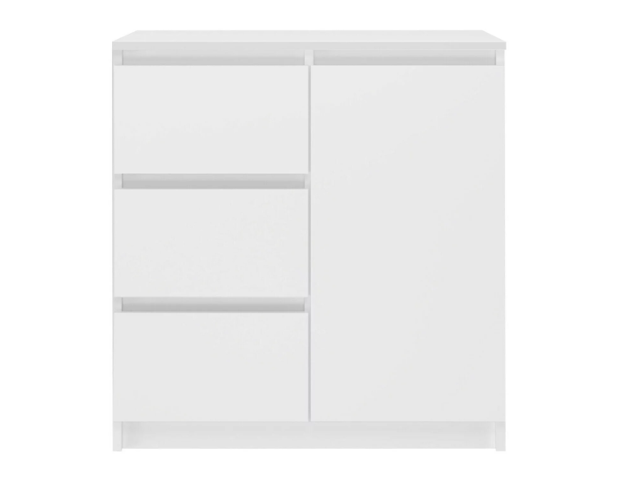 CÓMODA MARCIA 2 CUERPOS CON 6 CAJONES 3 PUERTAS COLOR BLANCO 75X200CM - 6