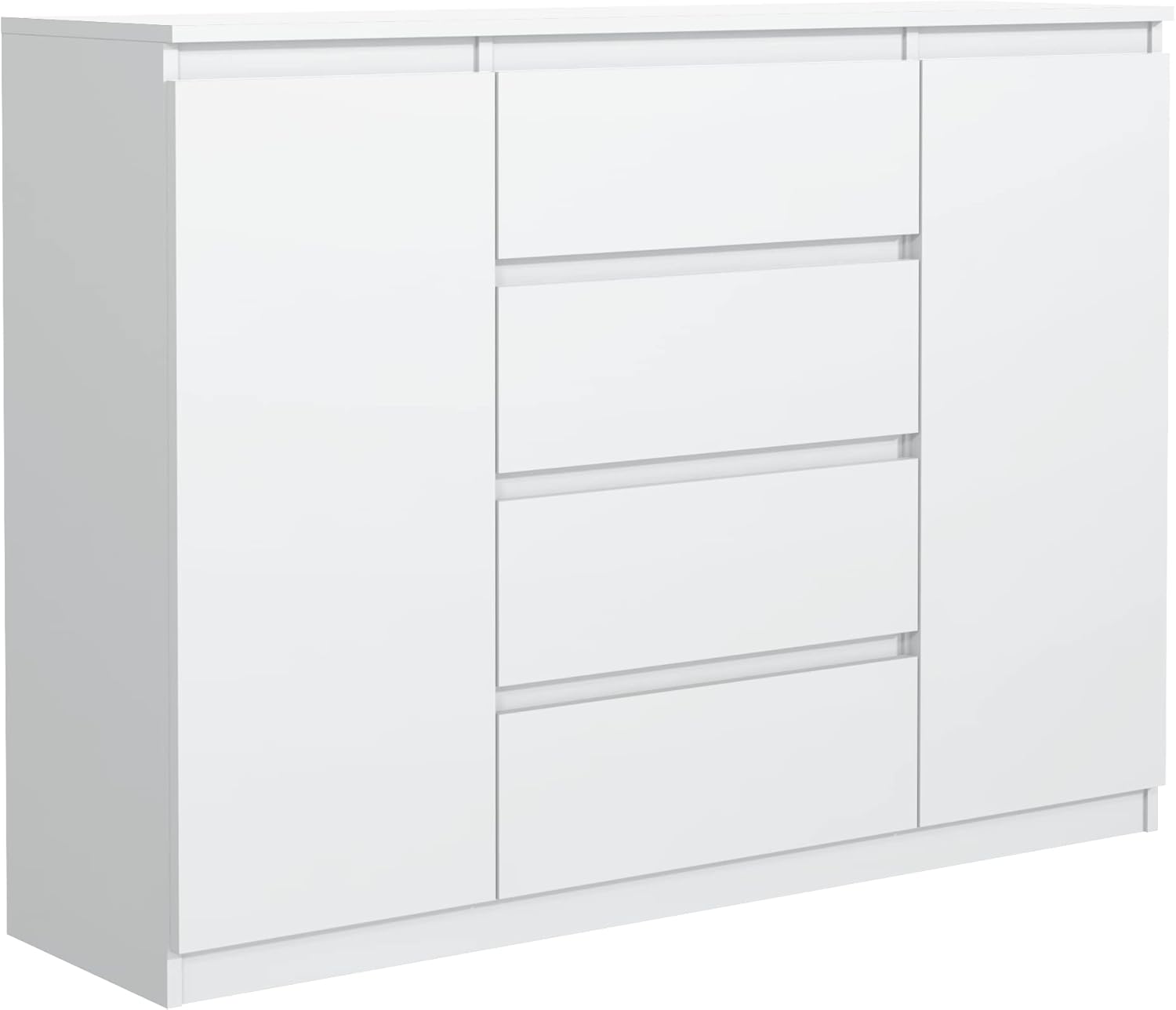 COMODA OSLO  4 CAJONES 2 PUERTAS COLOR  BLANCO 140CM - 6