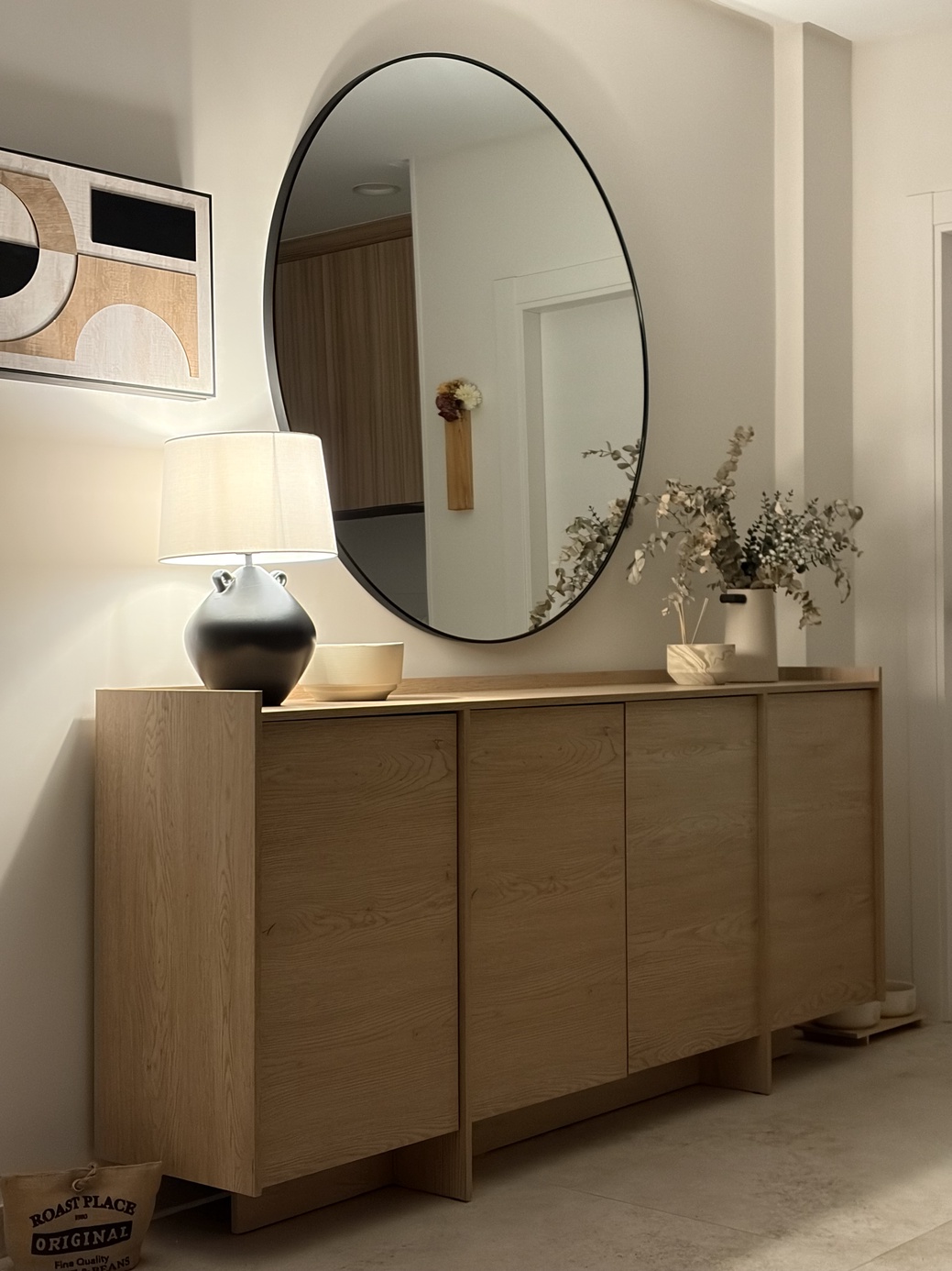 APARADOR FLORTEI 4 PUERTAS ROBLE COÑAC 200CM - 6
