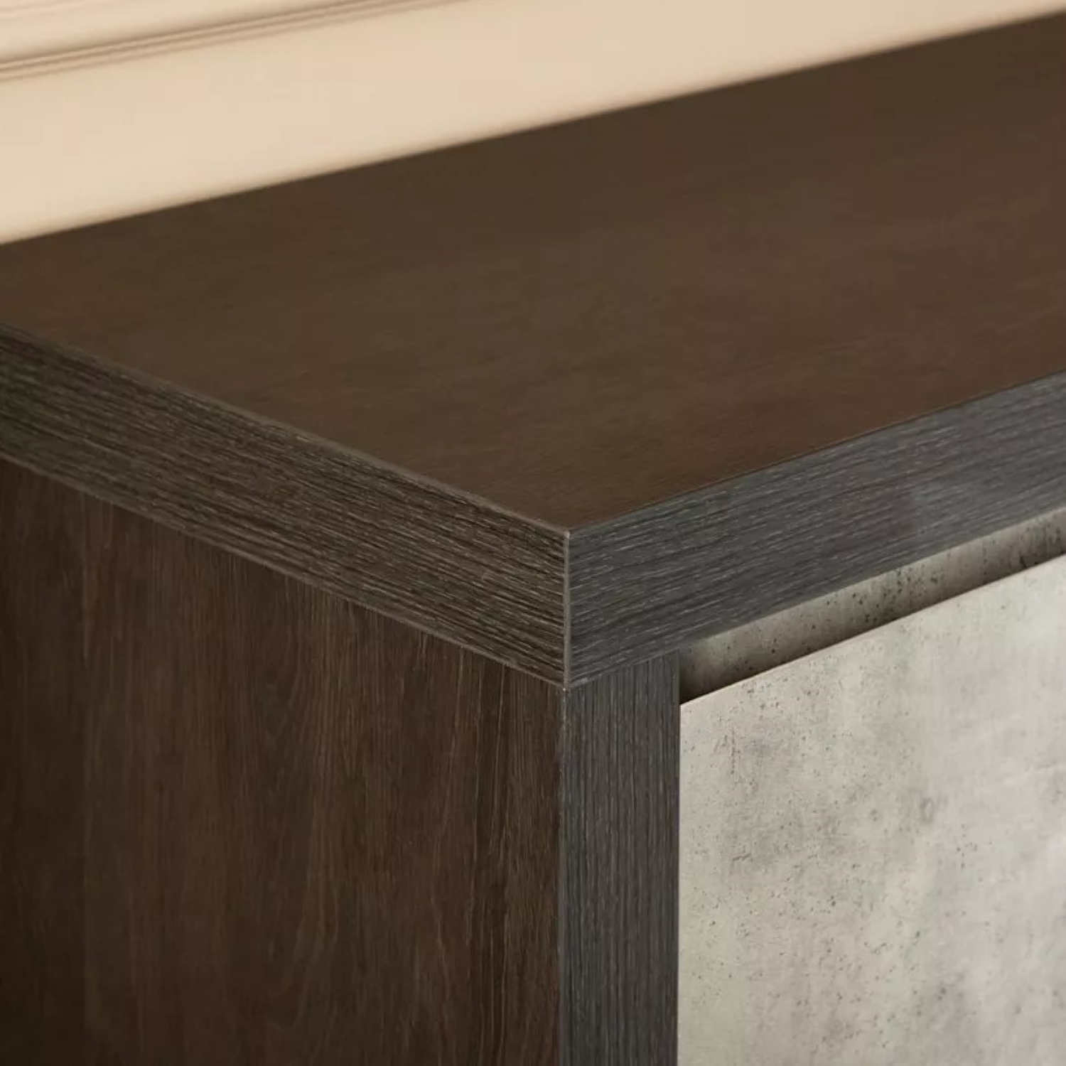 APARADOR MIXUR 2 PUERTAS 3 CAJONES NEGRO ROBLE Y CEMENTO 200X85C - 7