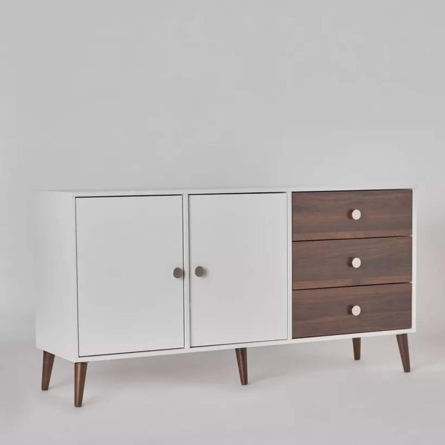 APARADOR KALAS 2 PUERTAS 3 CAJONES, BLANCO Y GALES 140X72CM - 8