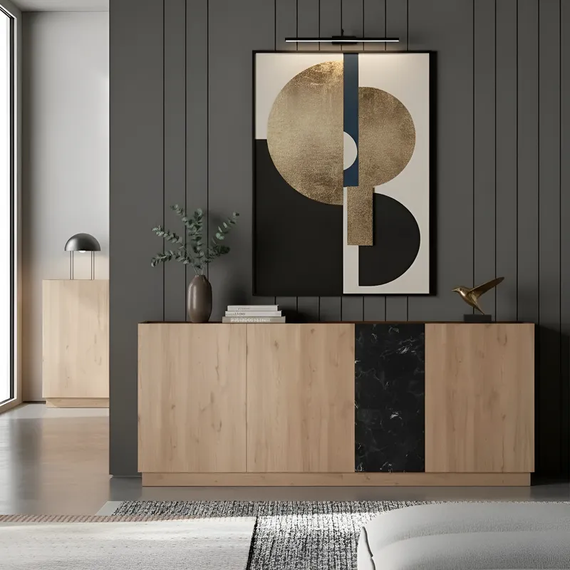 APARADOR BRAND 4 PUERTAS ROBLE Y MAMBA 180CM - 3