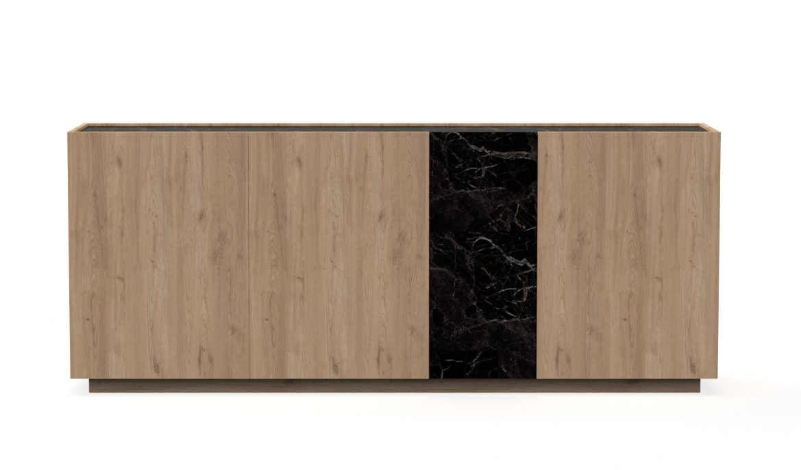 APARADOR BRAND 4 PUERTAS ROBLE Y MAMBA 180CM - 5