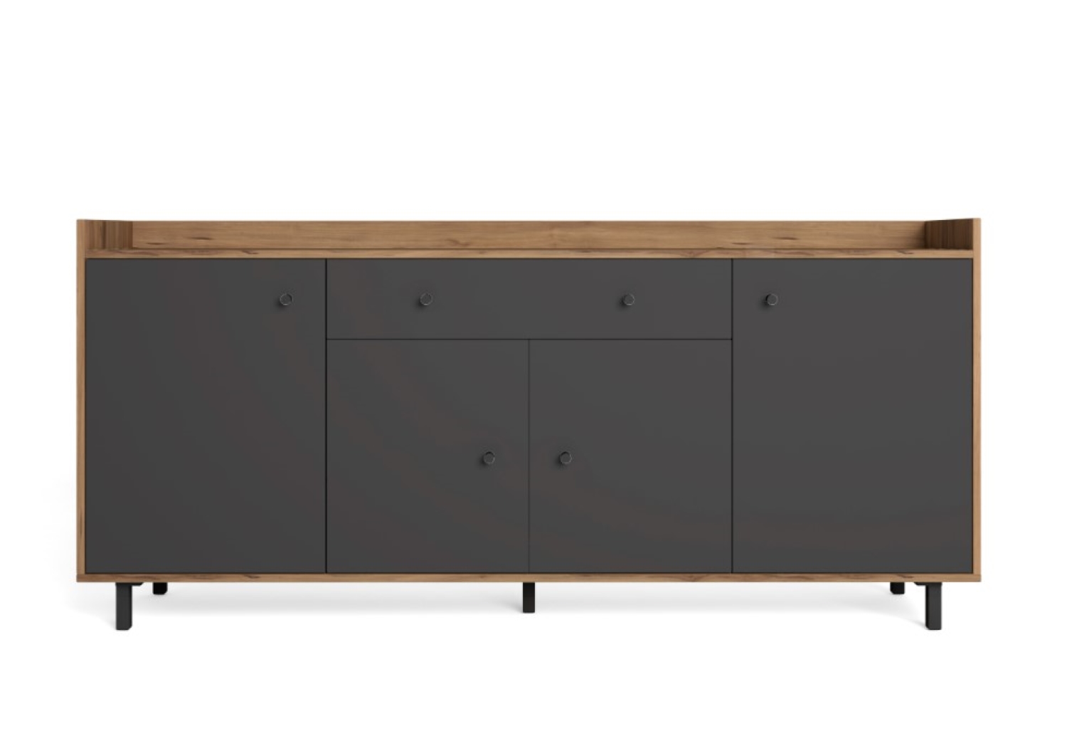 APARADOR LANCER 4 PUERTAS 1 CAJON GRAFITO ROBLE 180CM - 2