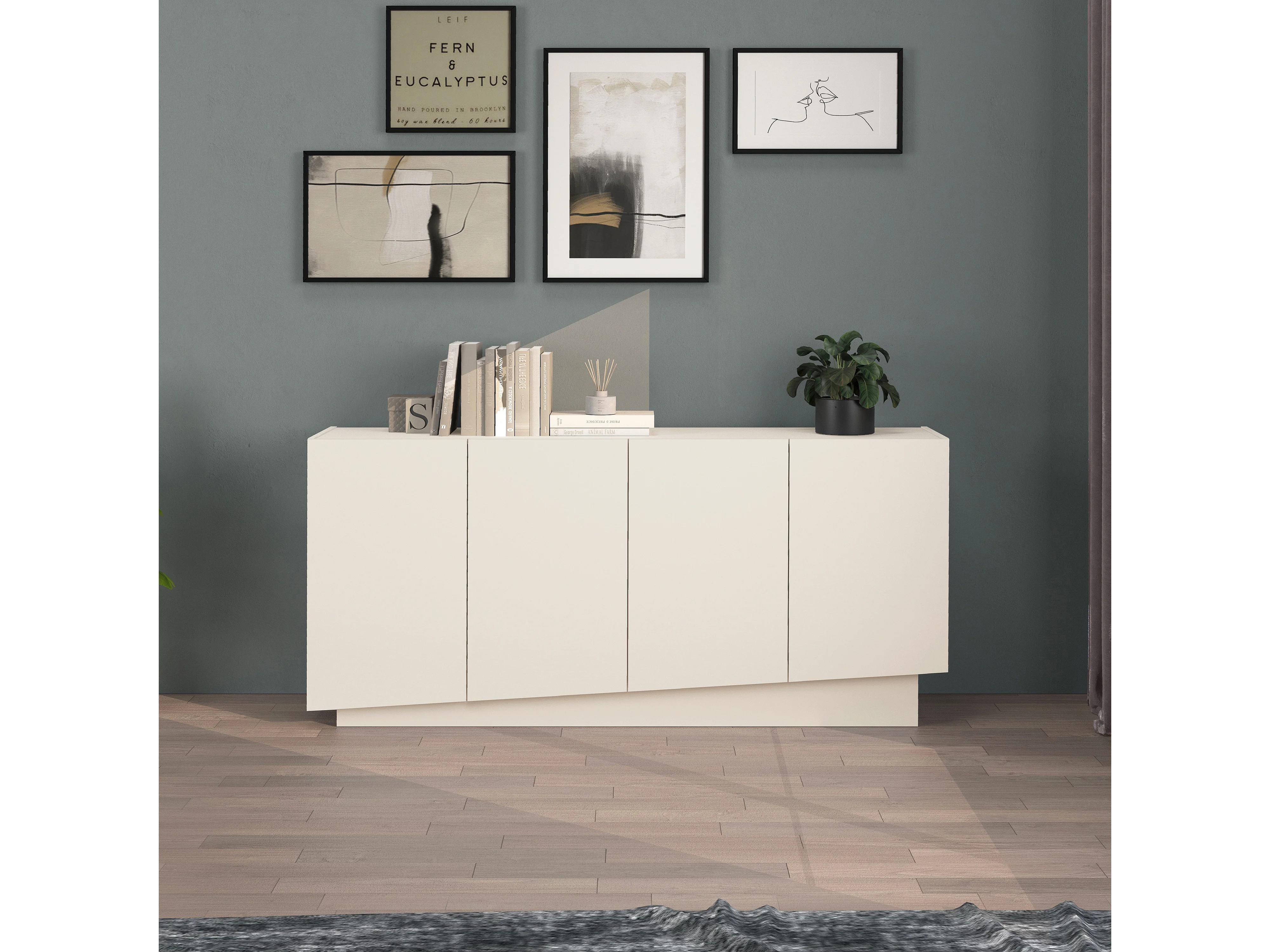 APARADOR HERAS 4 PUERTAS COLOR CAPRI 160CM - 1