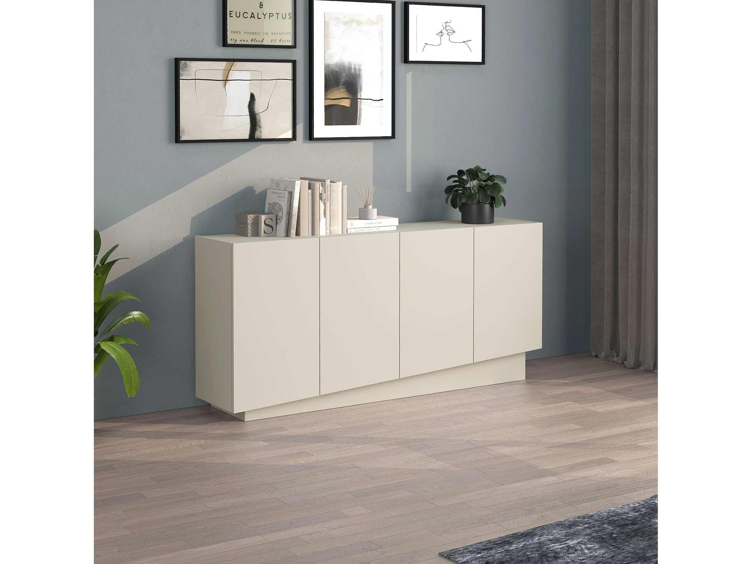 APARADOR HERAS 4 PUERTAS COLOR CAPRI 160CM - 3