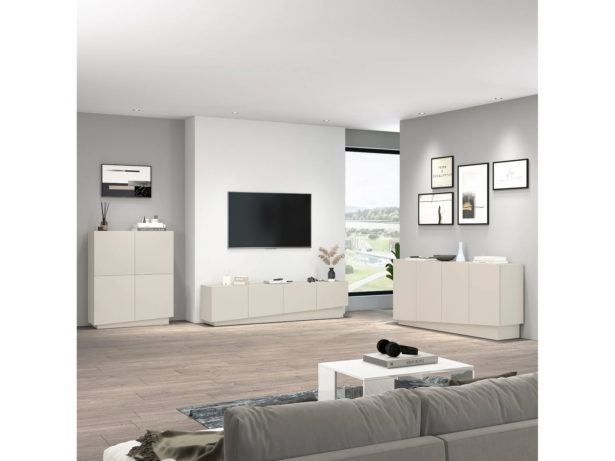 APARADOR HERAS 4 PUERTAS COLOR CAPRI 160CM - 8