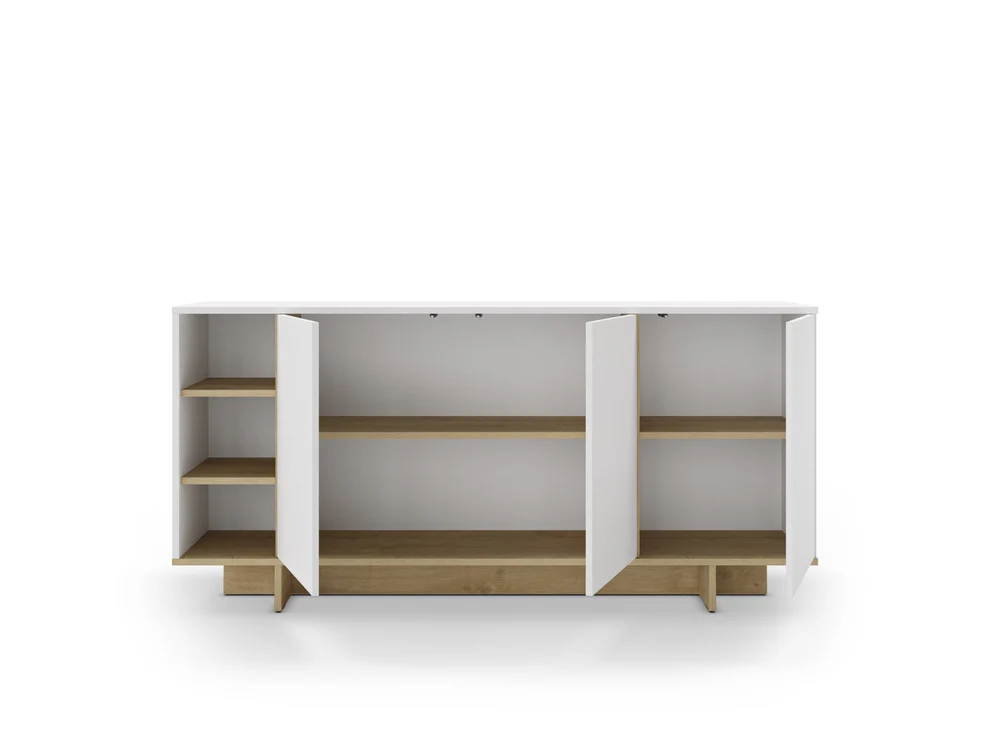 APARADOR YORK 3 PUERTAS 3 ESTANTES BLANCO 170CM - 7
