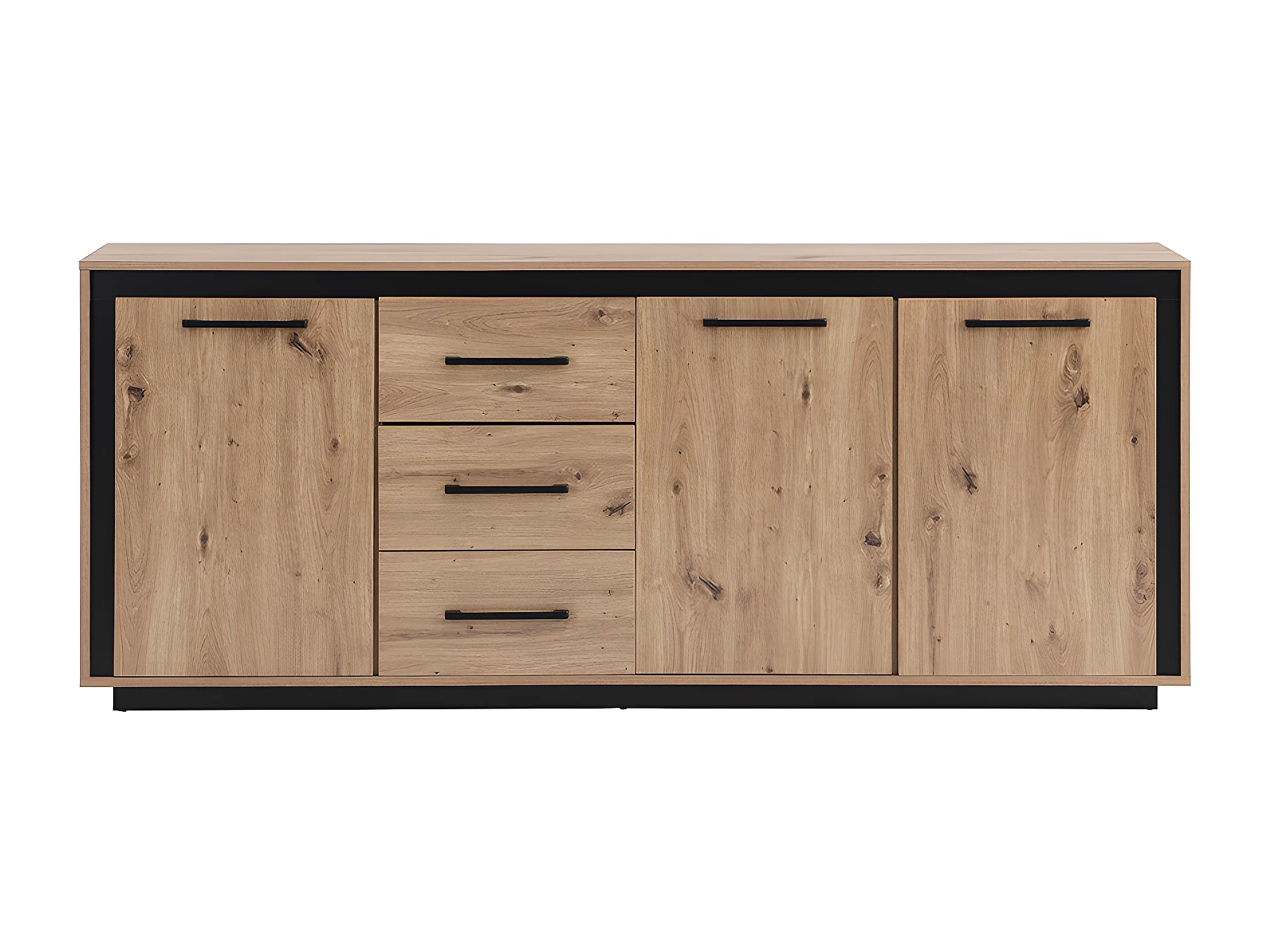 APARADOR FREDER 3 PUERTAS 3 CAJONES ROBLE 180CM - 9