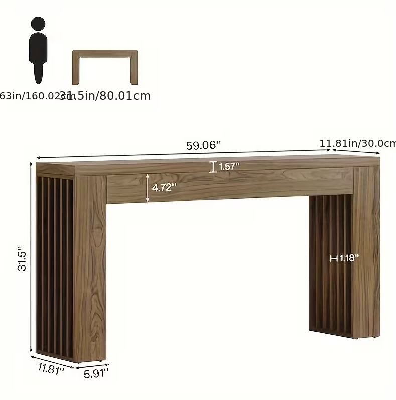 APARADOR CONSOLA YADEL PARA PASILLO ROBLE 160CM - 6