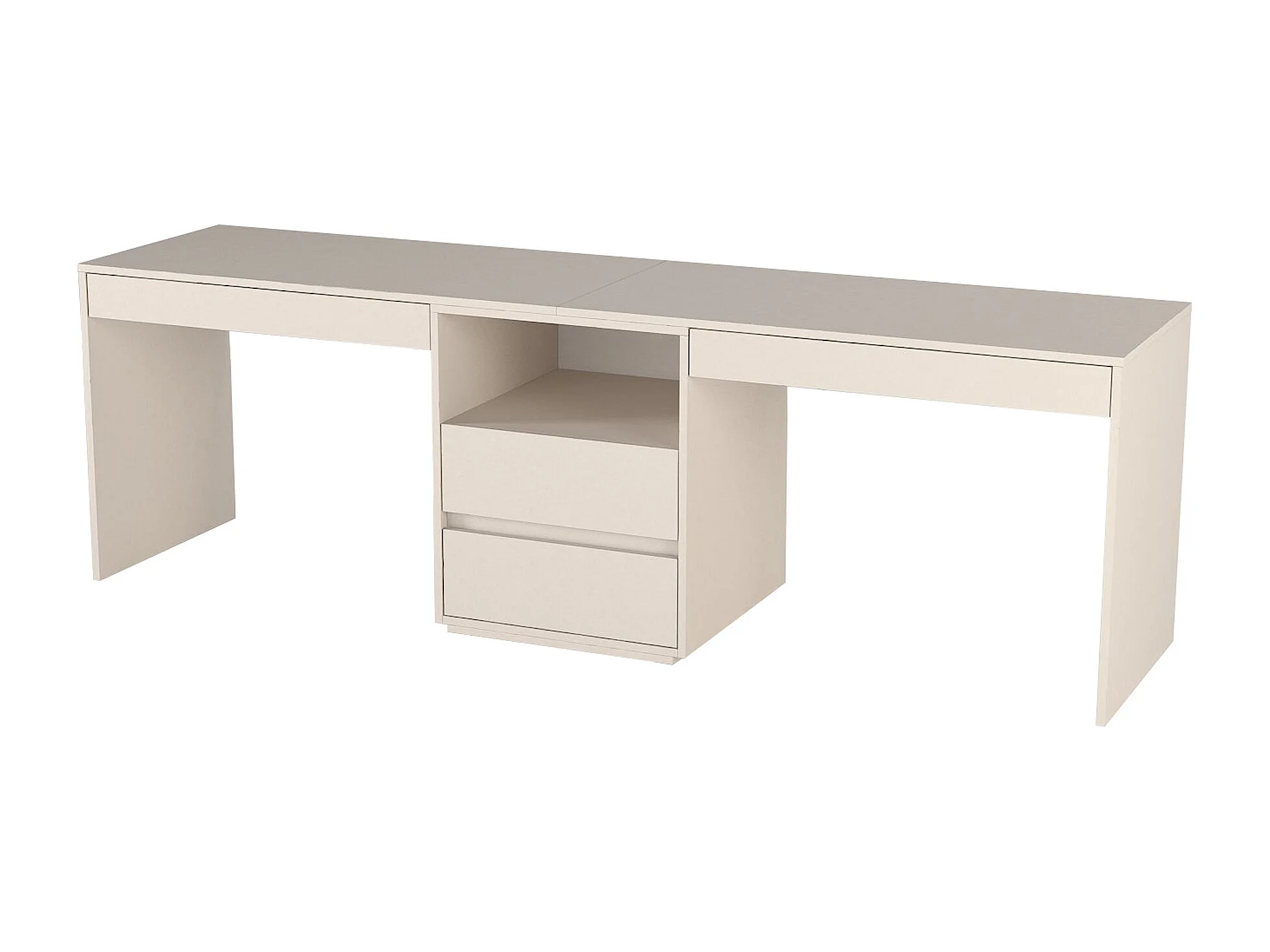 ESCRITORIO DOBLE HOLLAND 4 CAJONES UN ESTANTE CAPRI 240CM - 4
