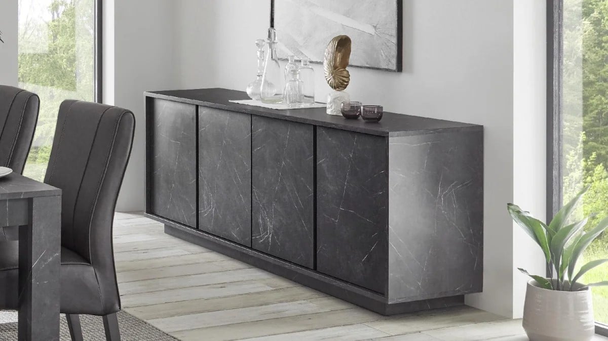 APARADOR GAFRE 4 PUERTAS 4 ESTANTES COLOR ONIX 180CM - 3