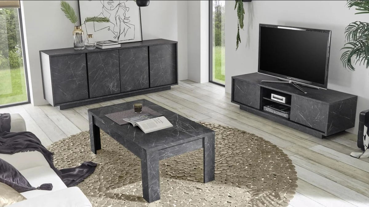 APARADOR GAFRE 4 PUERTAS 4 ESTANTES COLOR ONIX 180CM - 4