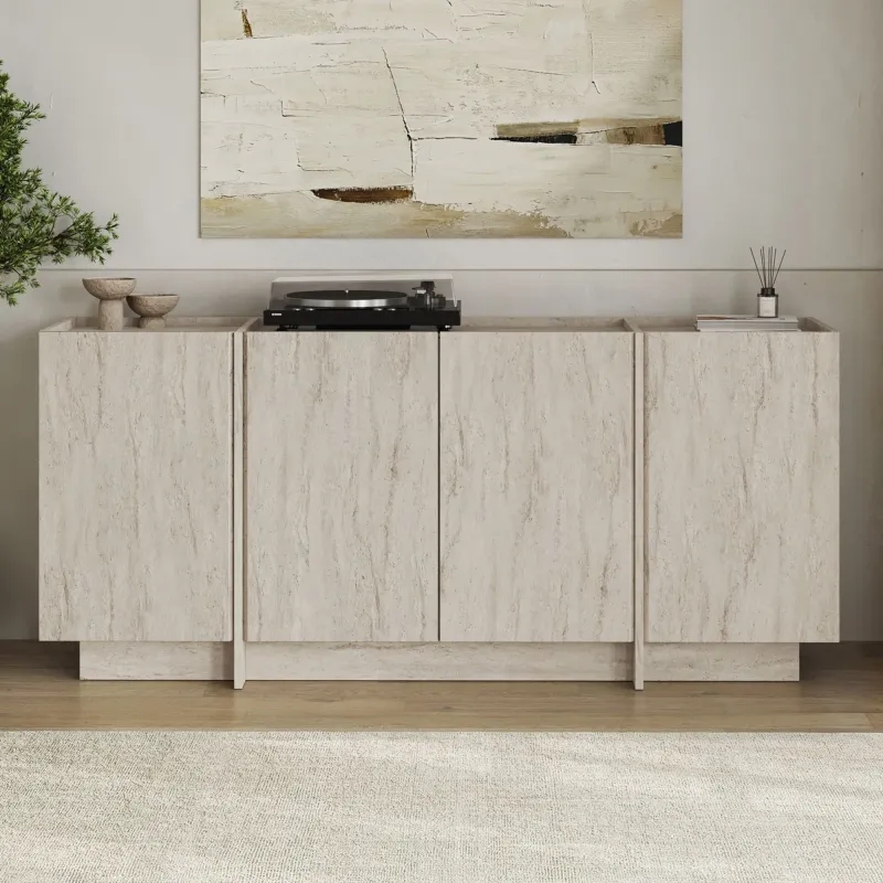 APARADOR LIKEN 4 PUERTAS ESTANTES INTERNOS TIVOLI 180CM - 1
