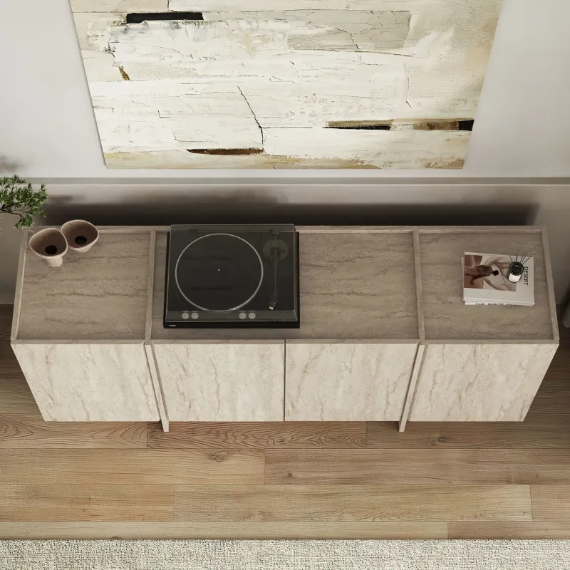 APARADOR LIKEN 4 PUERTAS ESTANTES INTERNOS TIVOLI 180CM - 4