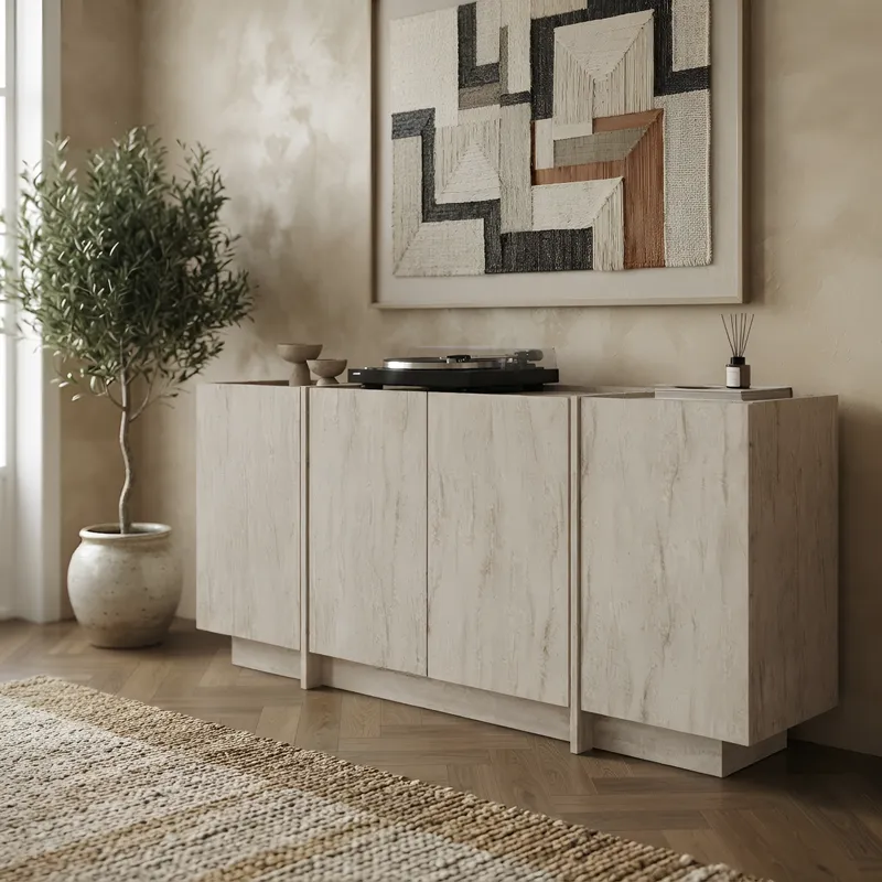 APARADOR LIKEN 4 PUERTAS ESTANTES INTERNOS TIVOLI 180CM - 6
