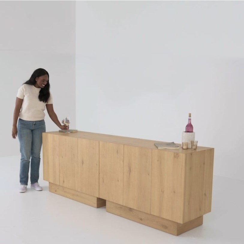 APARADOR KAME 6 PUERTAS ESTANTES INTERNOS ROBLE 228CM - 8