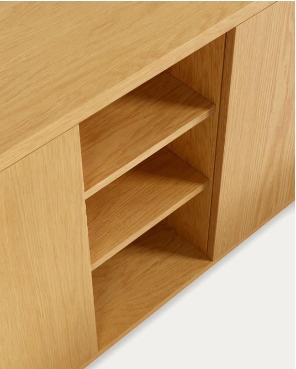 APARADOR NERUM 3 PUERTAS Y ESTANTES ROBLE CLARO 180CM - 6