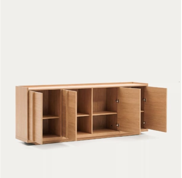 APARADOR BORLEY 4 PUERTAS ESTANTES INTERNOS ROBLE 200CM - 4