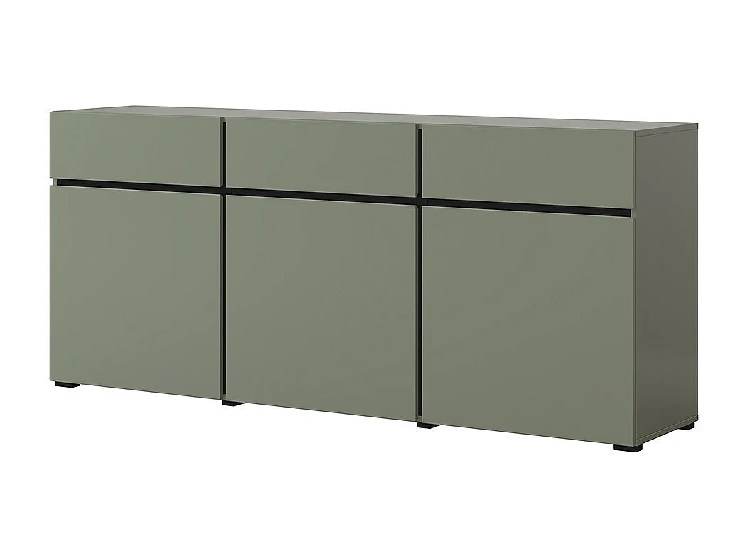 APARADOR ELBORA 3 PUERTAS 3 CAJONES AGAVE NEGRO 180CM - 6