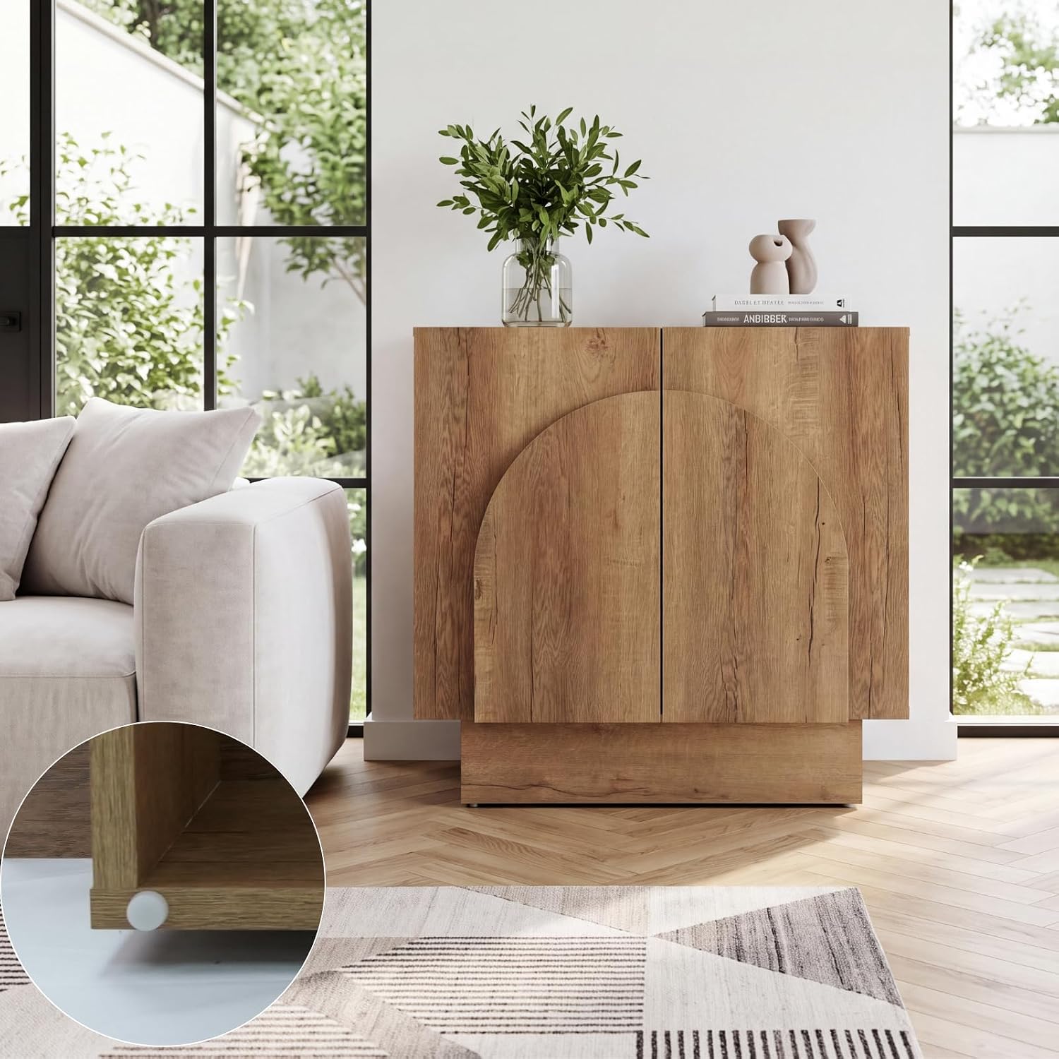 APARADOR AURORA 4 PUERTAS ESTANTES INTERNOS DUNA 160CM - 5