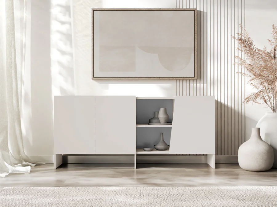 APARADOR FUMMY 3 PUERTAS Y ESTANTES COLOR CAPRI 160CM - 1