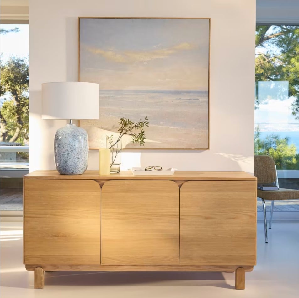 APARADOR FALUN 3 PUERTAS ESTANTES INTERNOS ROBLE 160X77CM - 1