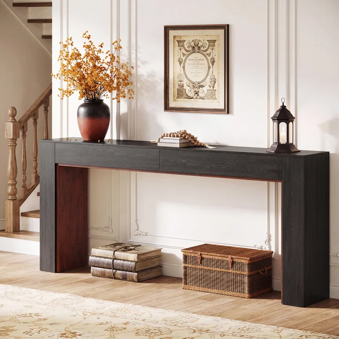 APARADOR CONSOLA BEGUR PARA PASILLO ROBLE NEGRO 200CM - 3