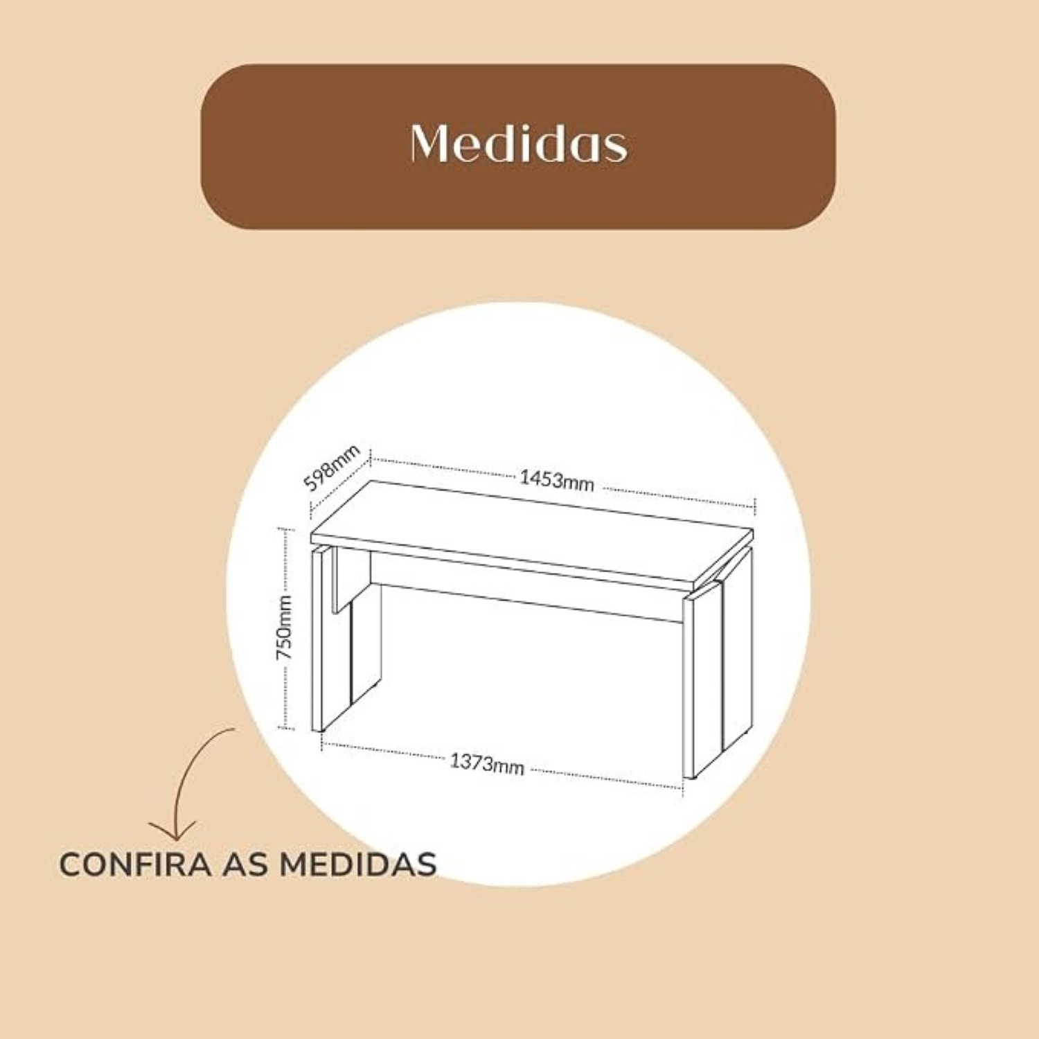 ESCRITORIO EJECUTIVO ALESSE CEDRO Y NEGRO 145CM - 10