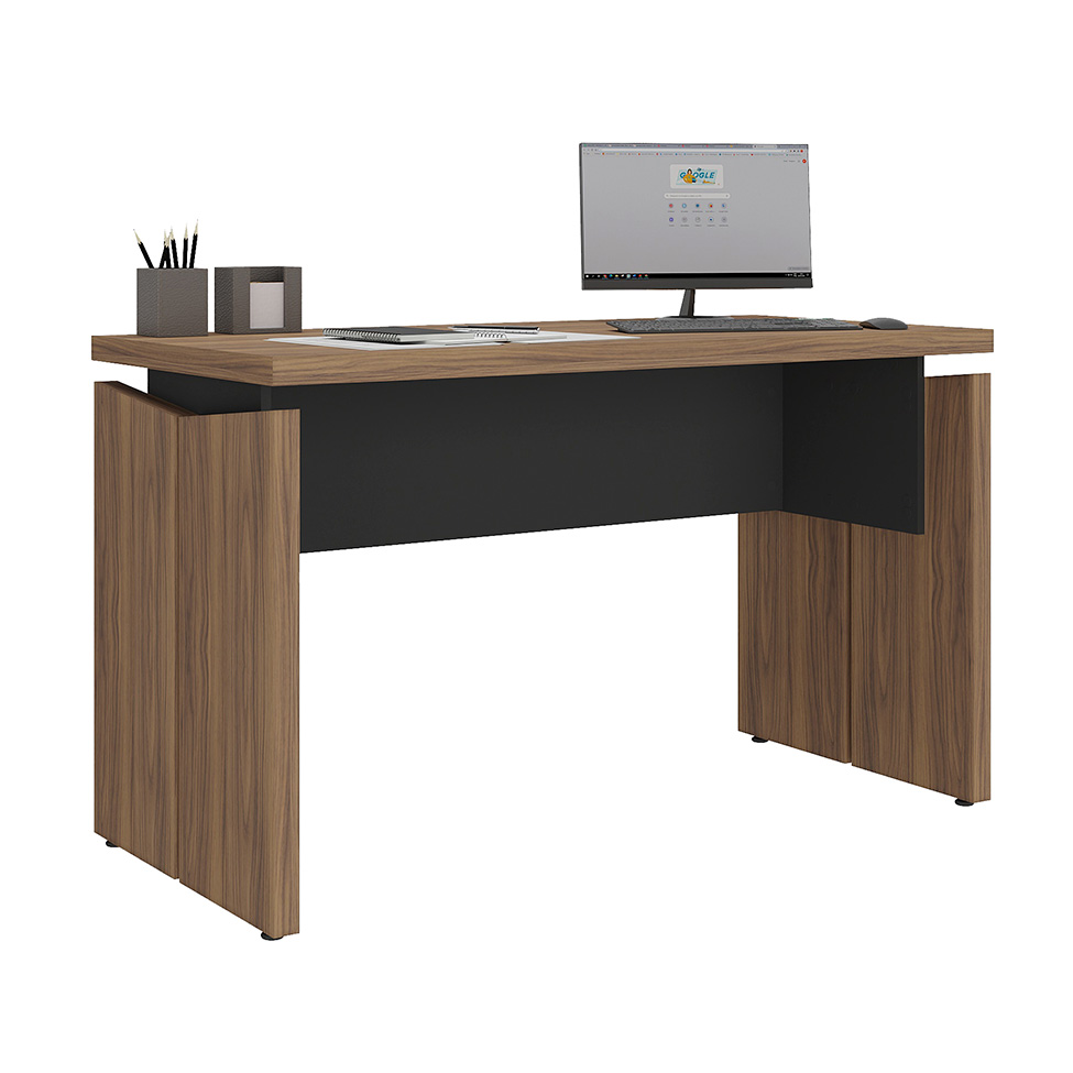 ESCRITORIO EJECUTIVO ALESSE CEDRO Y NEGRO 145CM - 6