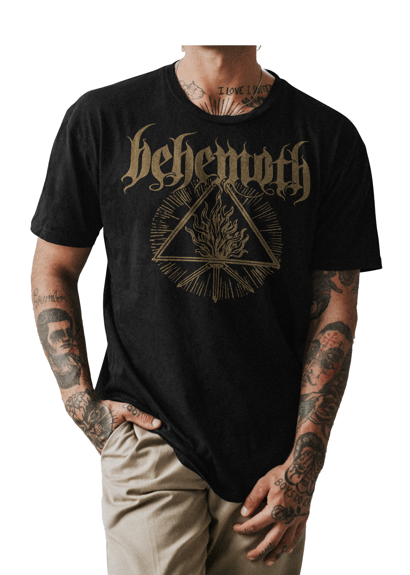 POLO CLASICO HOMBRE NEGRO BEHEMOTH BANDA DEATH METAL 001 - 1