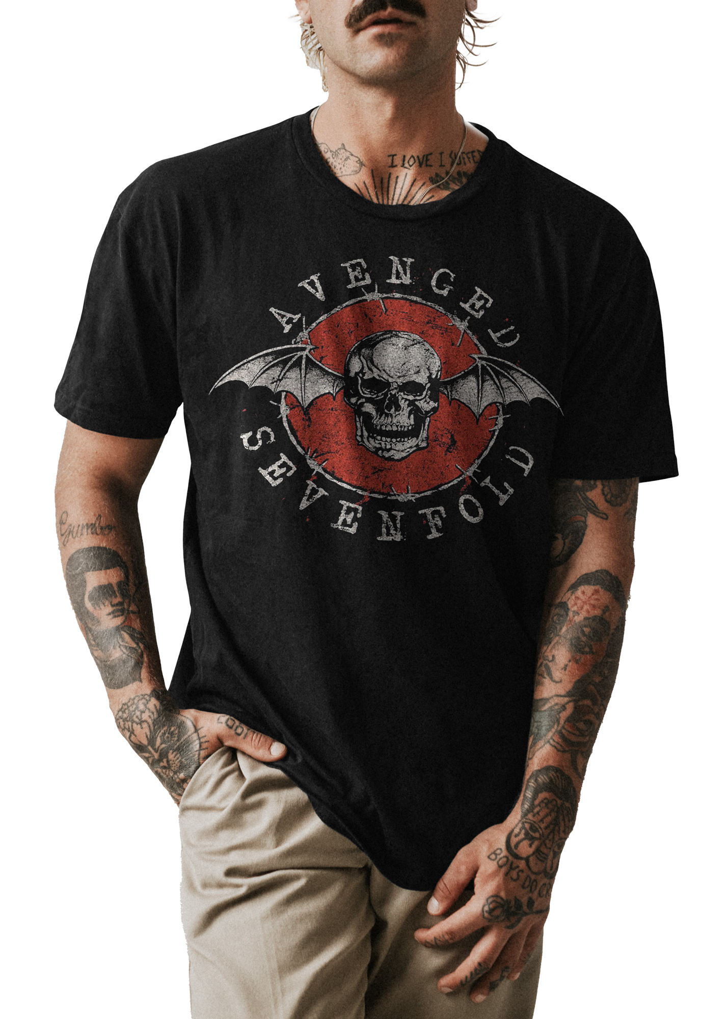 POLO CLASICO HOMBRE NEGRO AVENGED SEVENFOLD 002 - 1