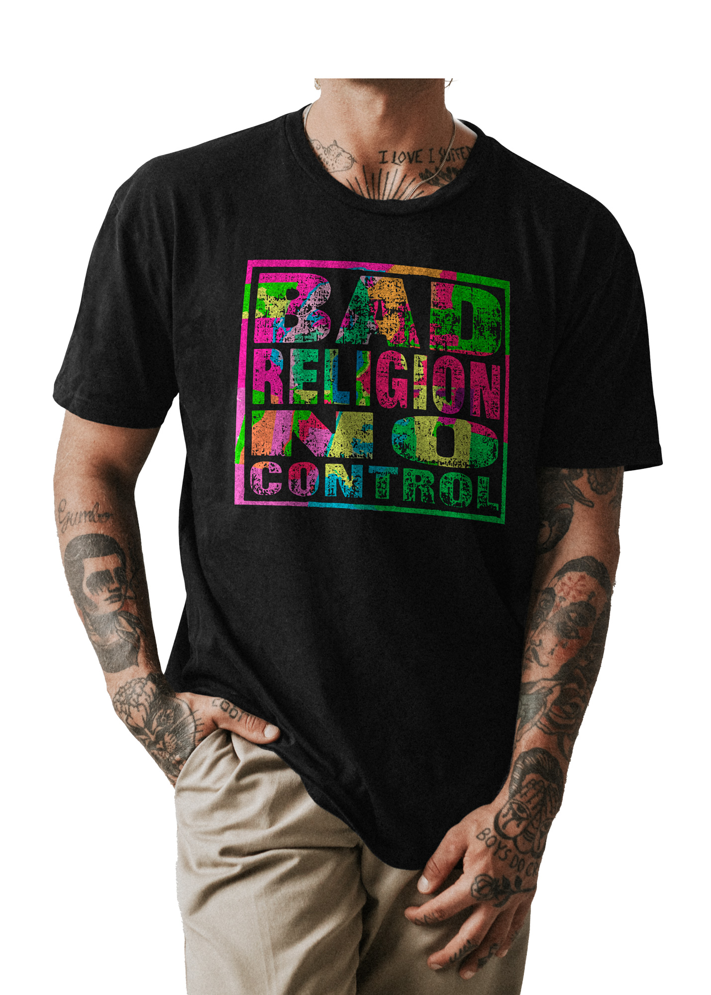 POLO CLASICO HOMBRE NEGRO BAD RELIGION BANDA PUNK ROCK 001 - 1