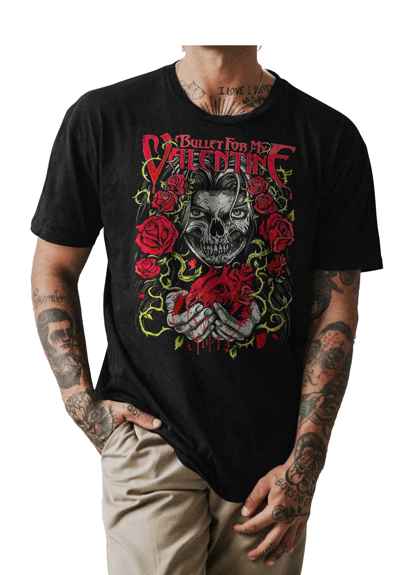 POLO CLASICO HOMBRE NEGRO BULLET FOR MY VALENTINE 004 - 1