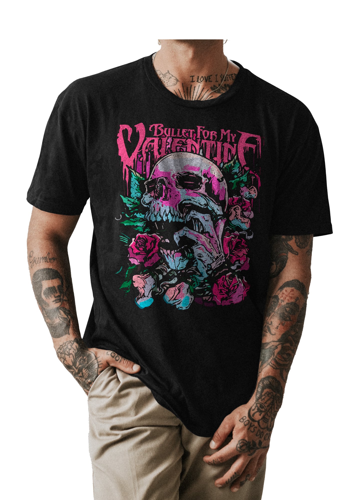 POLO CLASICO HOMBRE NEGRO BULLET FOR MY VALENTINE 001 - 1