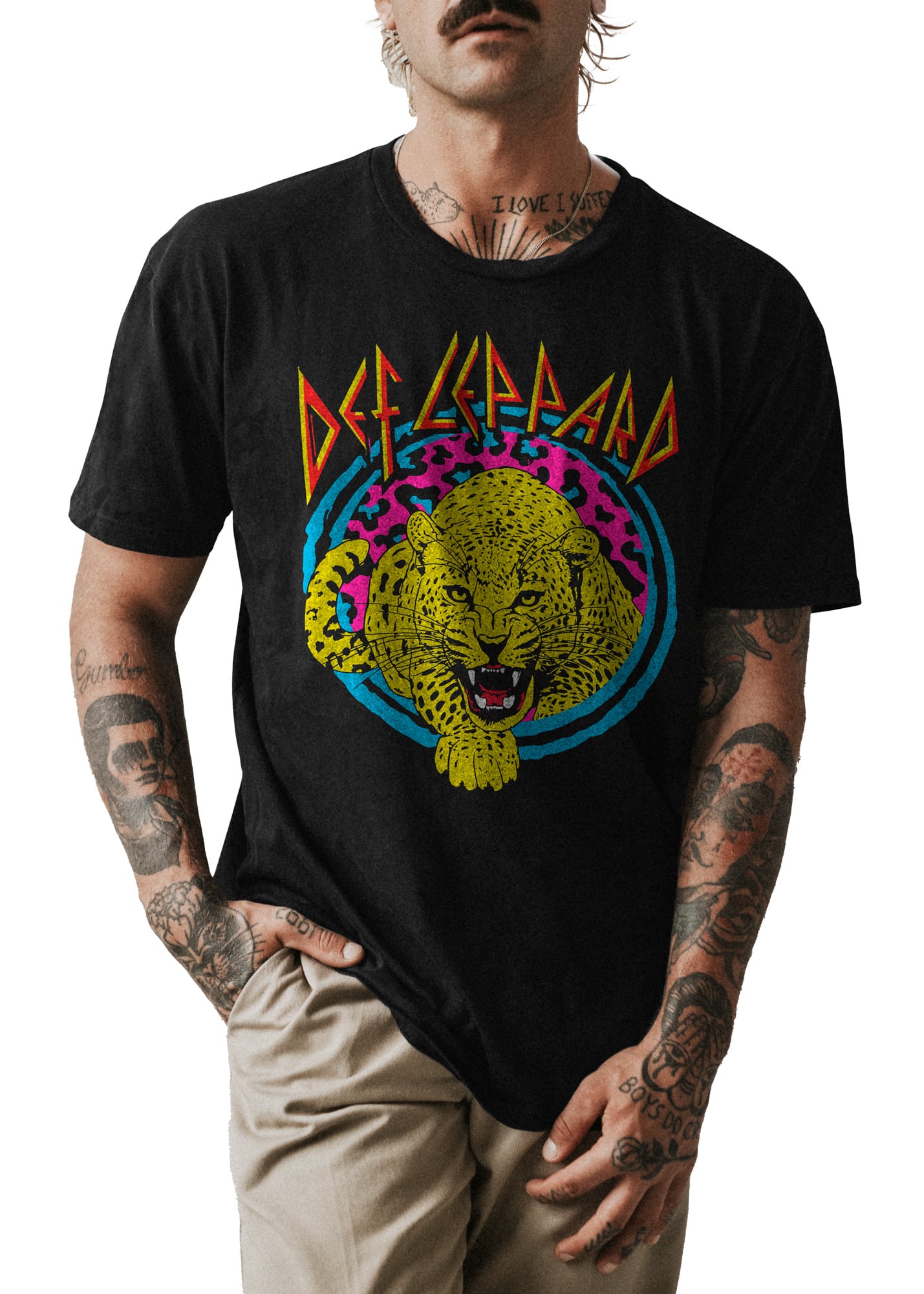 POLO CLASICO HOMBRE NEGRO BANDA ROCK DEF LEPPARD 005 - 1